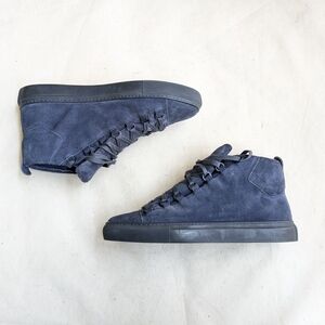 Balenciaga Blue Suede Sneakers
